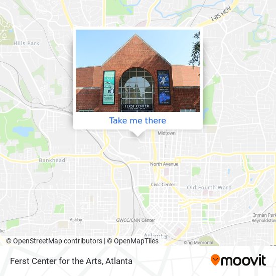 Mapa de Ferst Center for the Arts