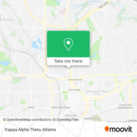 Mapa de Kappa Alpha Theta