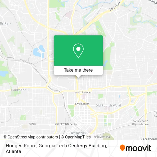 Mapa de Hodges Room, Georgia Tech Centergy Building