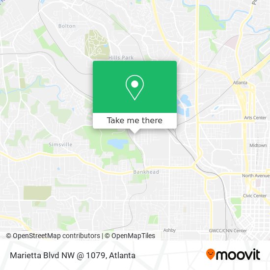 Marietta Blvd NW @ 1079 map