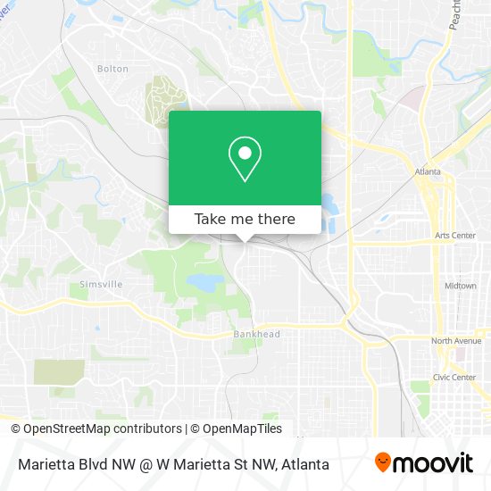 Marietta Blvd NW @ W Marietta St NW map