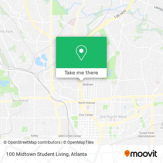 100 Midtown Student Living map