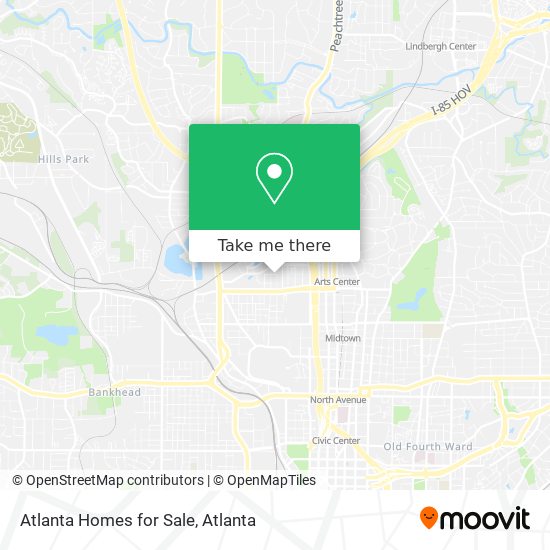 Mapa de Atlanta Homes for Sale