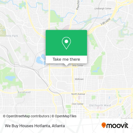 We Buy Houses Hotlanta map