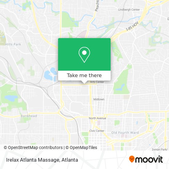 Irelax Atlanta Massage map