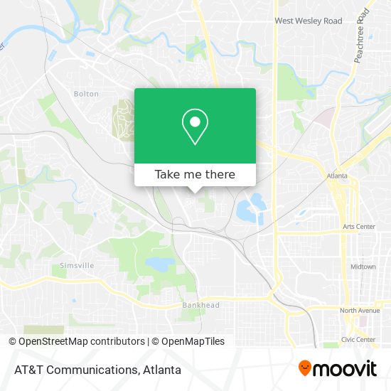 AT&T Communications map