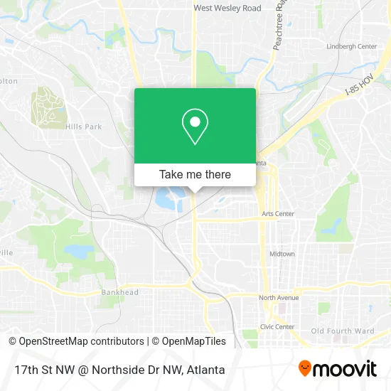 Mapa de 17th St NW @ Northside Dr NW
