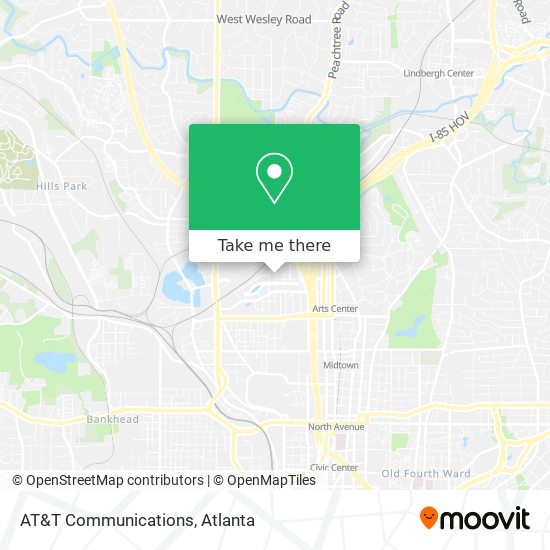 Mapa de AT&T Communications