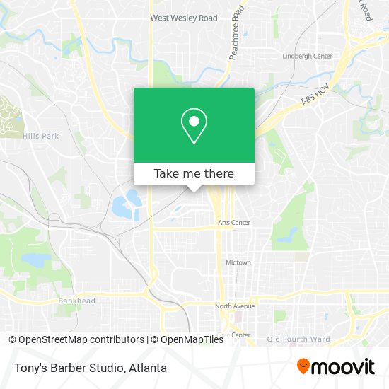 Tony's Barber Studio map