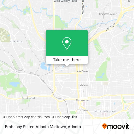 Mapa de Embassy Suites-Atlanta Midtown