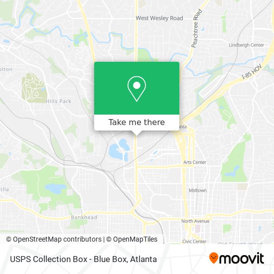 USPS Collection Box - Blue Box map