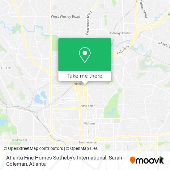 Atlanta Fine Homes Sotheby's International: Sarah Coleman map