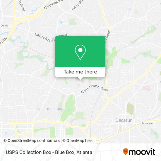 USPS Collection Box - Blue Box map