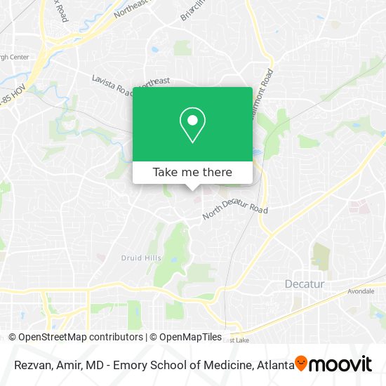 Rezvan, Amir, MD - Emory School of Medicine map