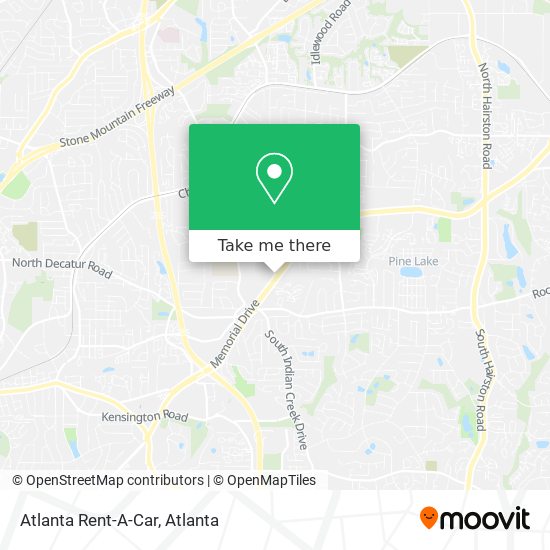 Atlanta Rent-A-Car map