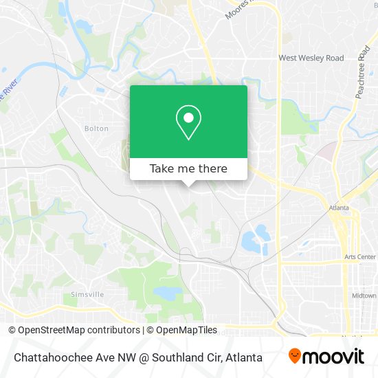 Chattahoochee Ave NW @ Southland Cir map