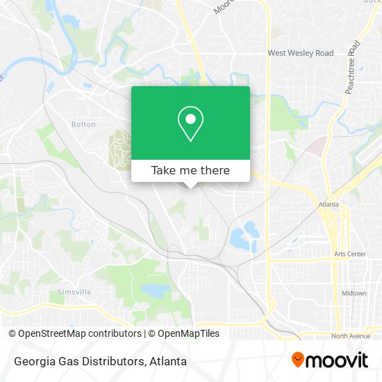 Georgia Gas Distributors map