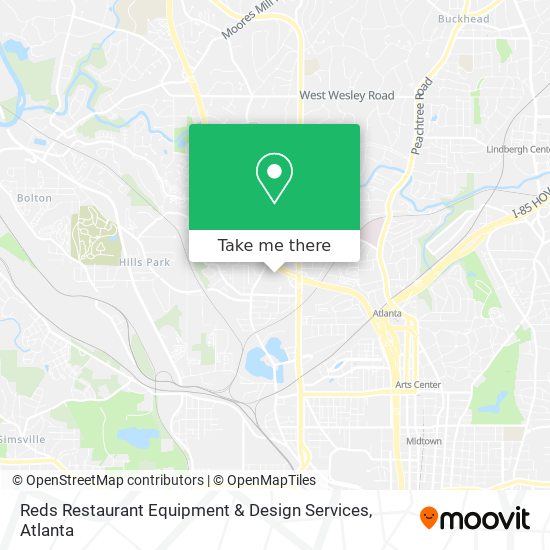 Reds Restaurant Equipment & Design Services map