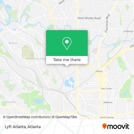 Mapa de Lyft Atlanta