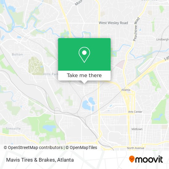 Mavis Tires & Brakes map