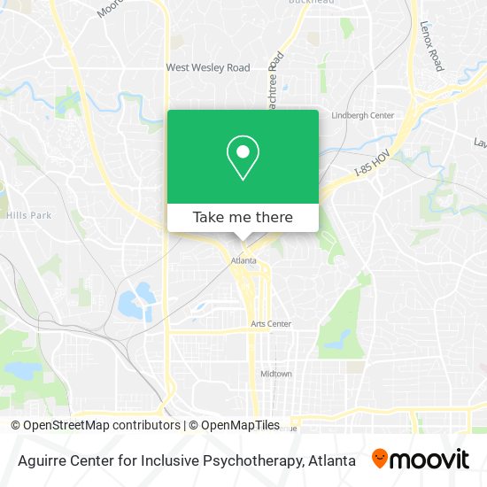 Aguirre Center for Inclusive Psychotherapy map
