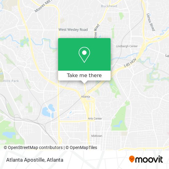 Mapa de Atlanta Apostille