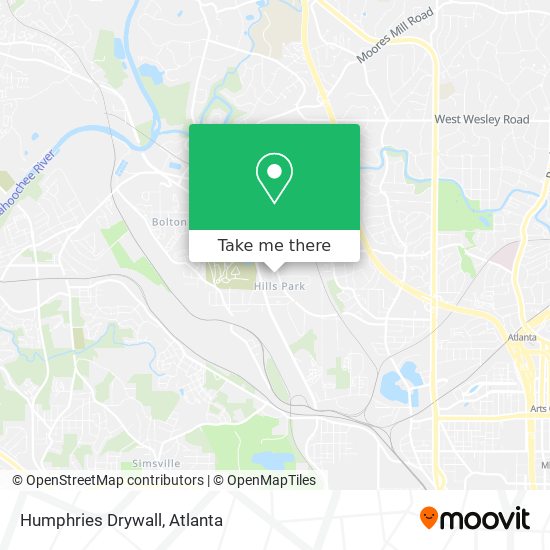 Humphries Drywall map