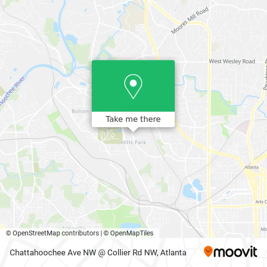 Chattahoochee Ave NW @ Collier Rd NW map