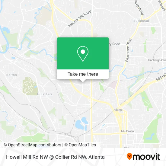 Mapa de Howell Mill Rd NW @ Collier Rd NW