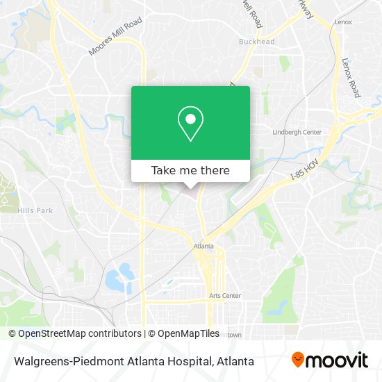 Walgreens-Piedmont Atlanta Hospital map