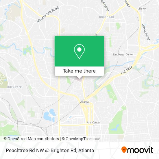 Mapa de Peachtree Rd NW @ Brighton Rd