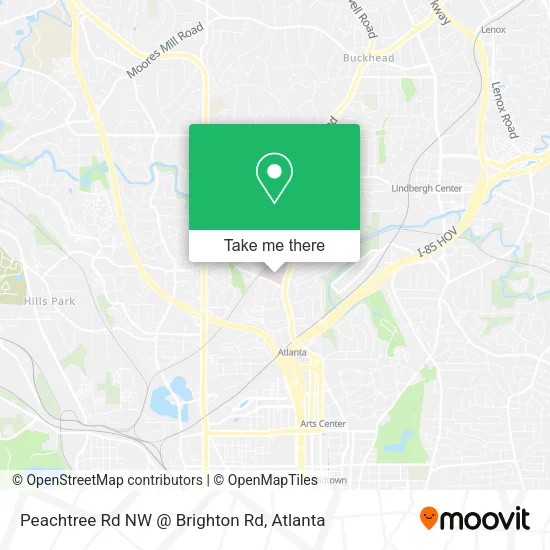 Peachtree Rd NW @ Brighton Rd map