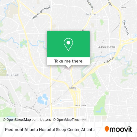 Piedmont Atlanta Hospital Sleep Center map