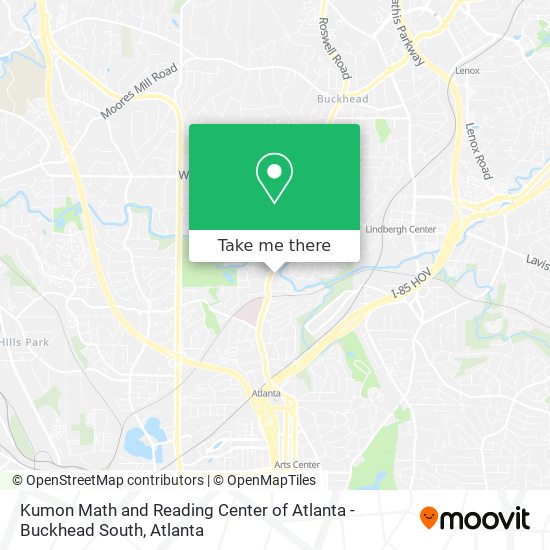 Kumon Math and Reading Center of Atlanta - Buckhead South map