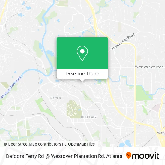 Defoors Ferry Rd @ Westover Plantation Rd map