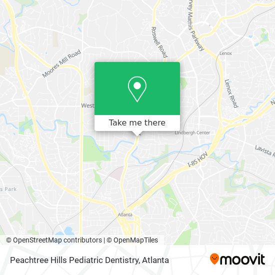 Mapa de Peachtree Hills Pediatric Dentistry
