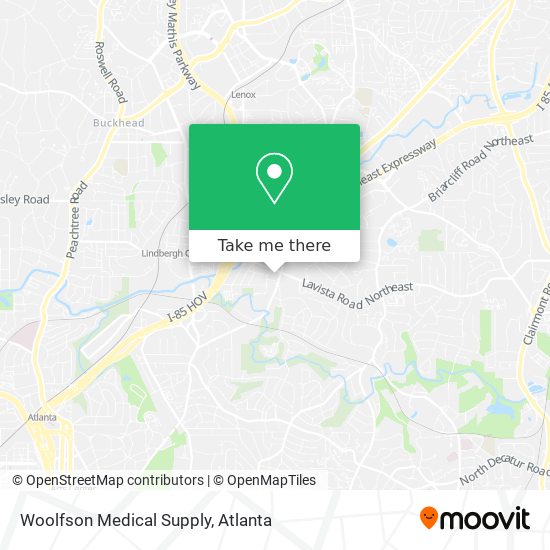 Mapa de Woolfson Medical Supply