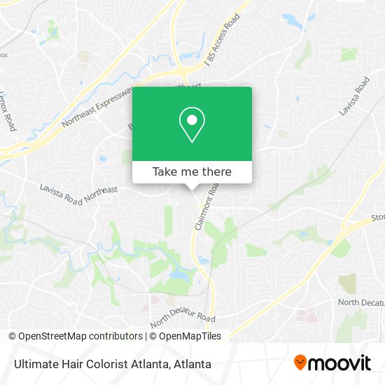 Ultimate Hair Colorist Atlanta map