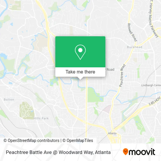 Peachtree Battle Ave @ Woodward Way map