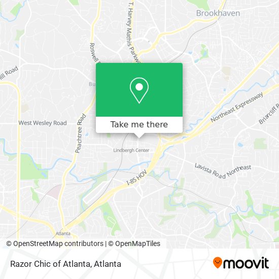 Razor Chic of Atlanta map