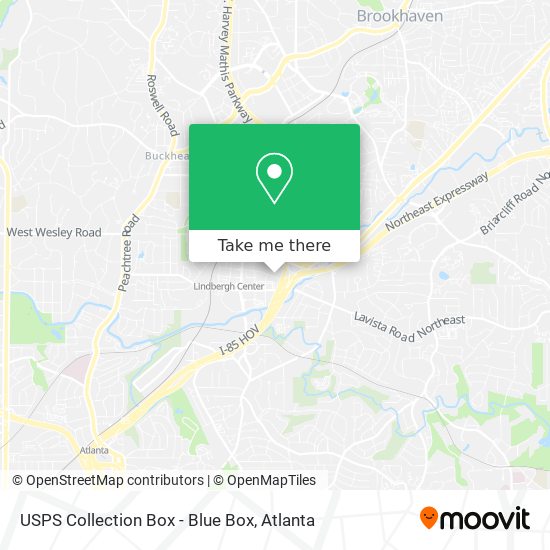 USPS Collection Box - Blue Box map