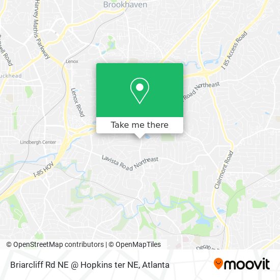 Briarcliff Rd NE @ Hopkins ter NE map