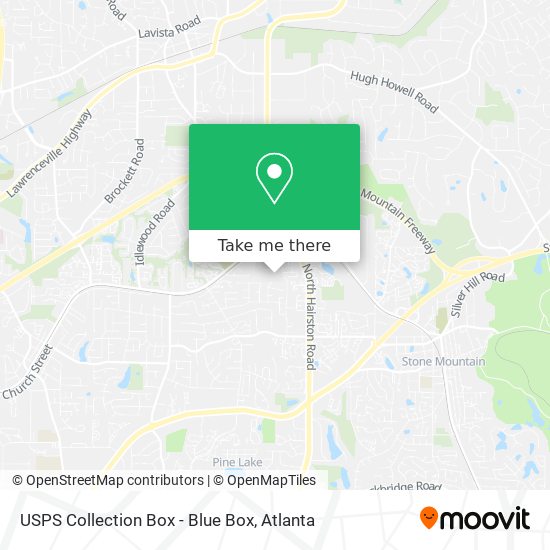 USPS Collection Box - Blue Box map