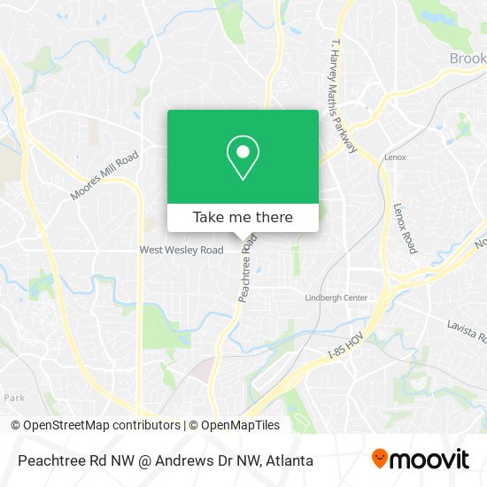 Mapa de Peachtree Rd NW @ Andrews Dr NW