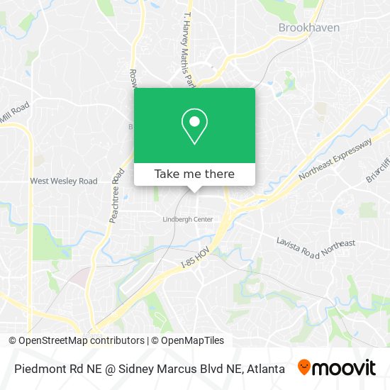 Piedmont Rd NE @ Sidney Marcus Blvd NE map