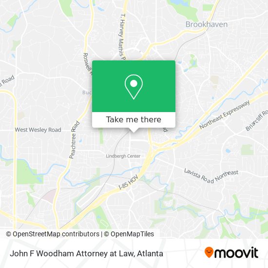 John F Woodham Attorney at Law map