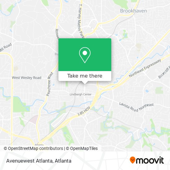 Avenuewest Atlanta map