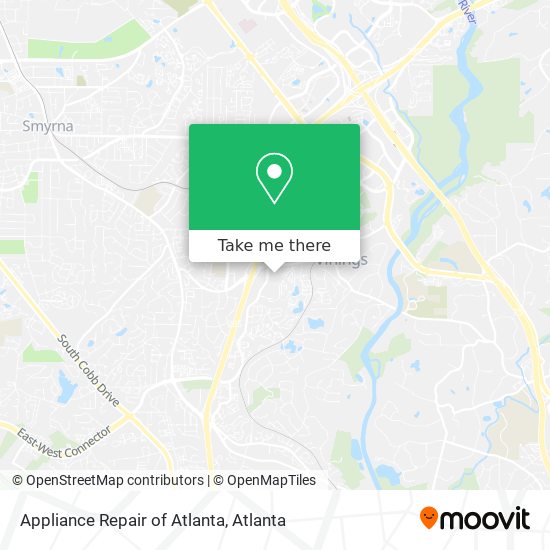 Appliance Repair of Atlanta map