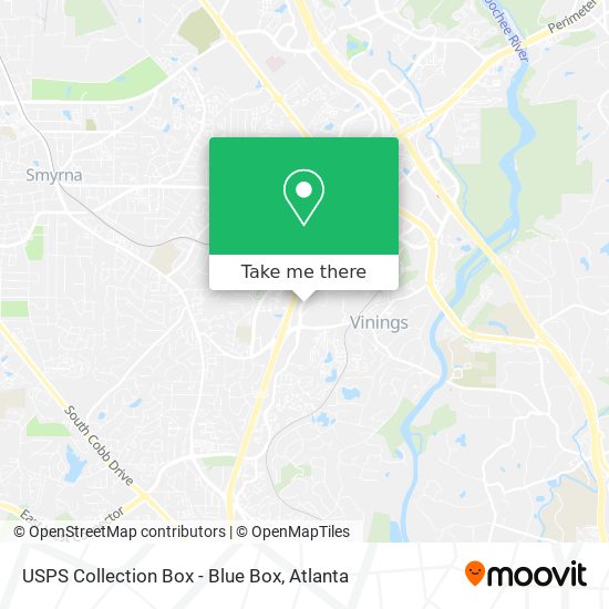 USPS Collection Box - Blue Box map