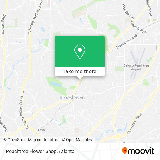 Mapa de Peachtree Flower Shop